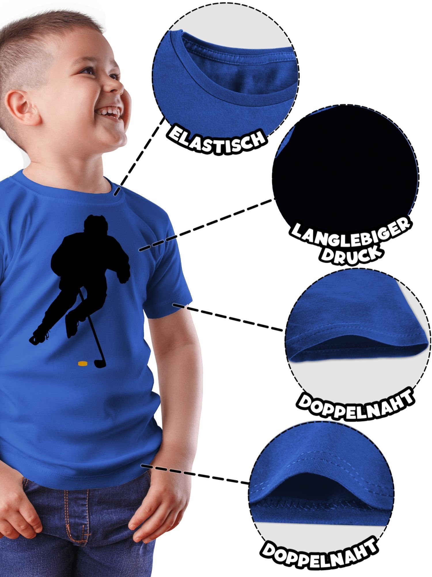 Royalblau Spieler Kinder Kleidung Sport Eishockey 1 T-Shirt Shirtracer