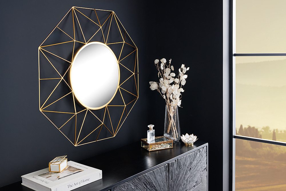 riess-ambiente Wandspiegel DIAMOND L 80cm gold · großer Spiegel aus Eisen i günstig online kaufen