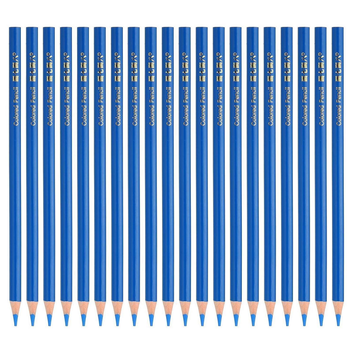 LuxusKollektion Buntstift Buntstifte Mittelblau 12er Set Holz