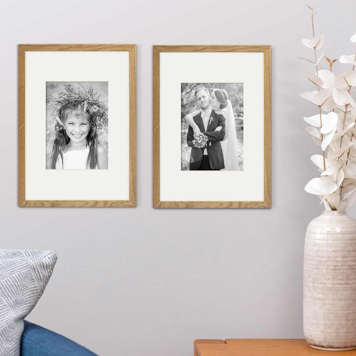 PHOTOLINI Bilderrahmen 2er Set Echtholz mit günstig online kaufen
