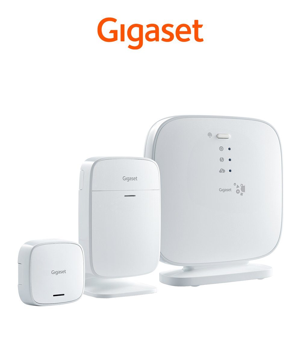Tür-/Fenstersensor und mit Starter-Set Smart-Home Alarm-System Basisstation Bewegungsmelder, Gigaset