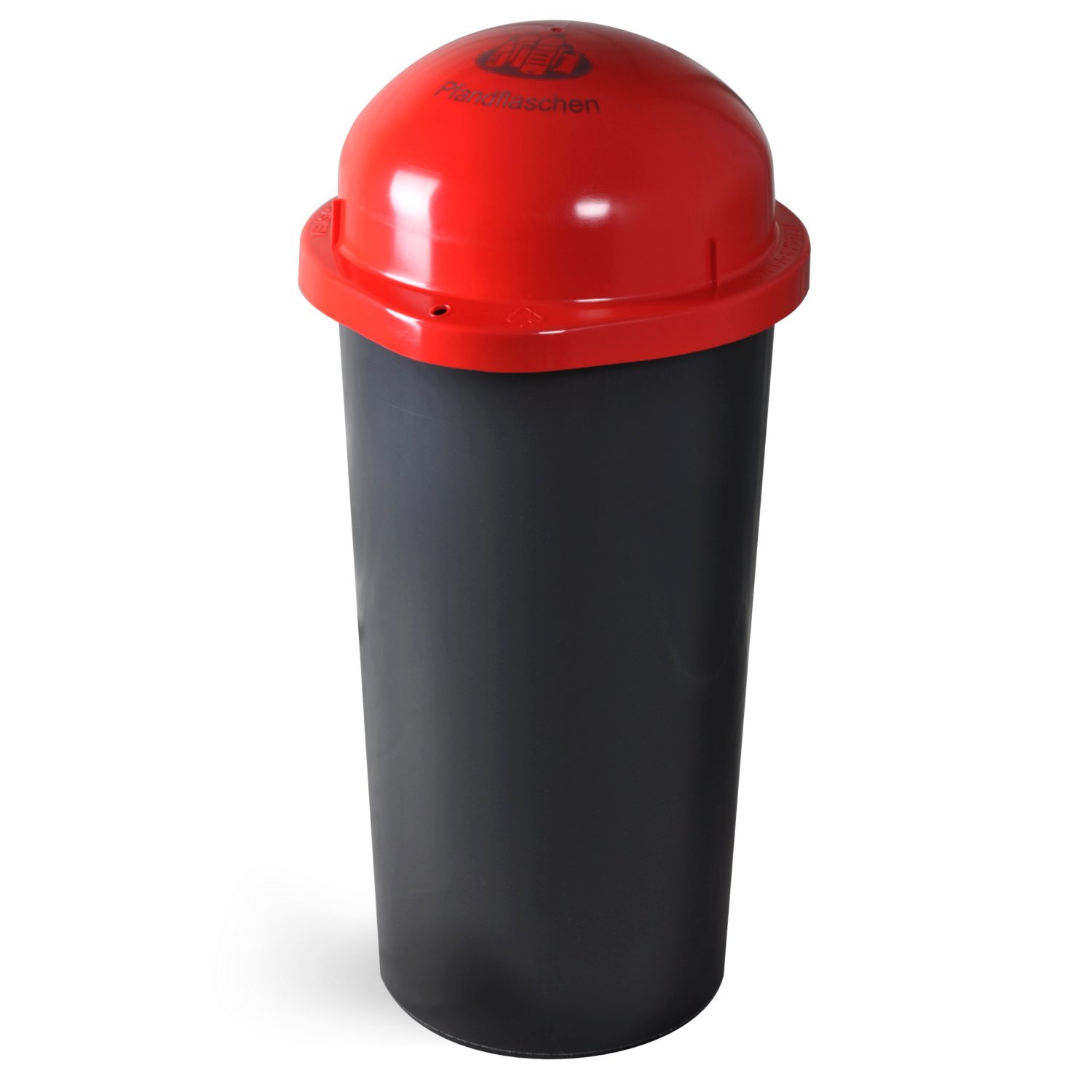 KUEFA Müllsackständer KUEFA HD LA 60L Müllsackständer mit Laserbeschriftung, Motive: Gelber Sack, Restmüll, Altpapier, Bioabfall, Pfandflaschen Rot