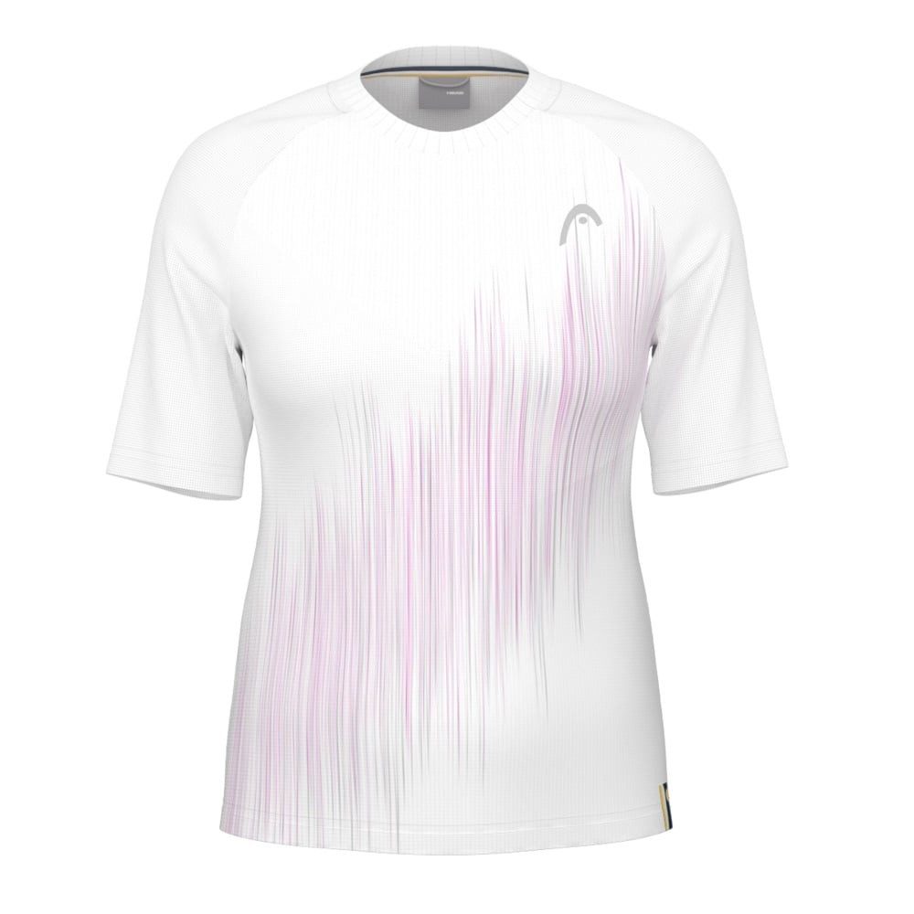 Head Tennisshirt Performance 2024 (Polyester-Jacquard, schnelltrocknend) weiss/pink