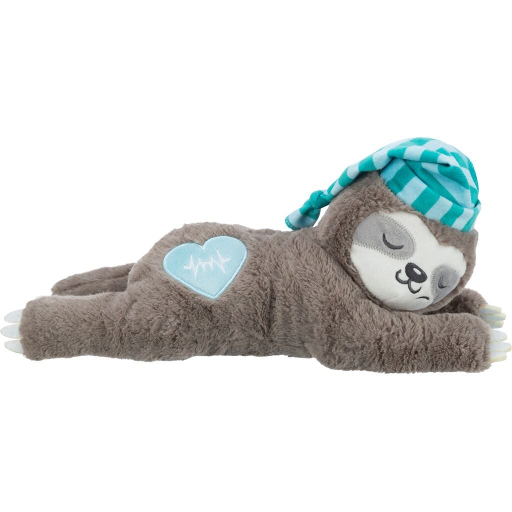 TRIXIE Spielknochen Junior Faultier Welpenspielzeug und Einschlafhilfe - diverse - 34 cm, Plüsch, Polyester