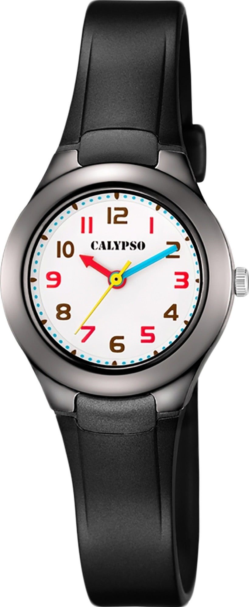 CALYPSO PU, WATCHES Fashion Kunststoff, Calypso rund, Kinder PUarmband Quarzuhr K5749/8 Armbanduhr schwarz, Kunststoff Kinder Uhr