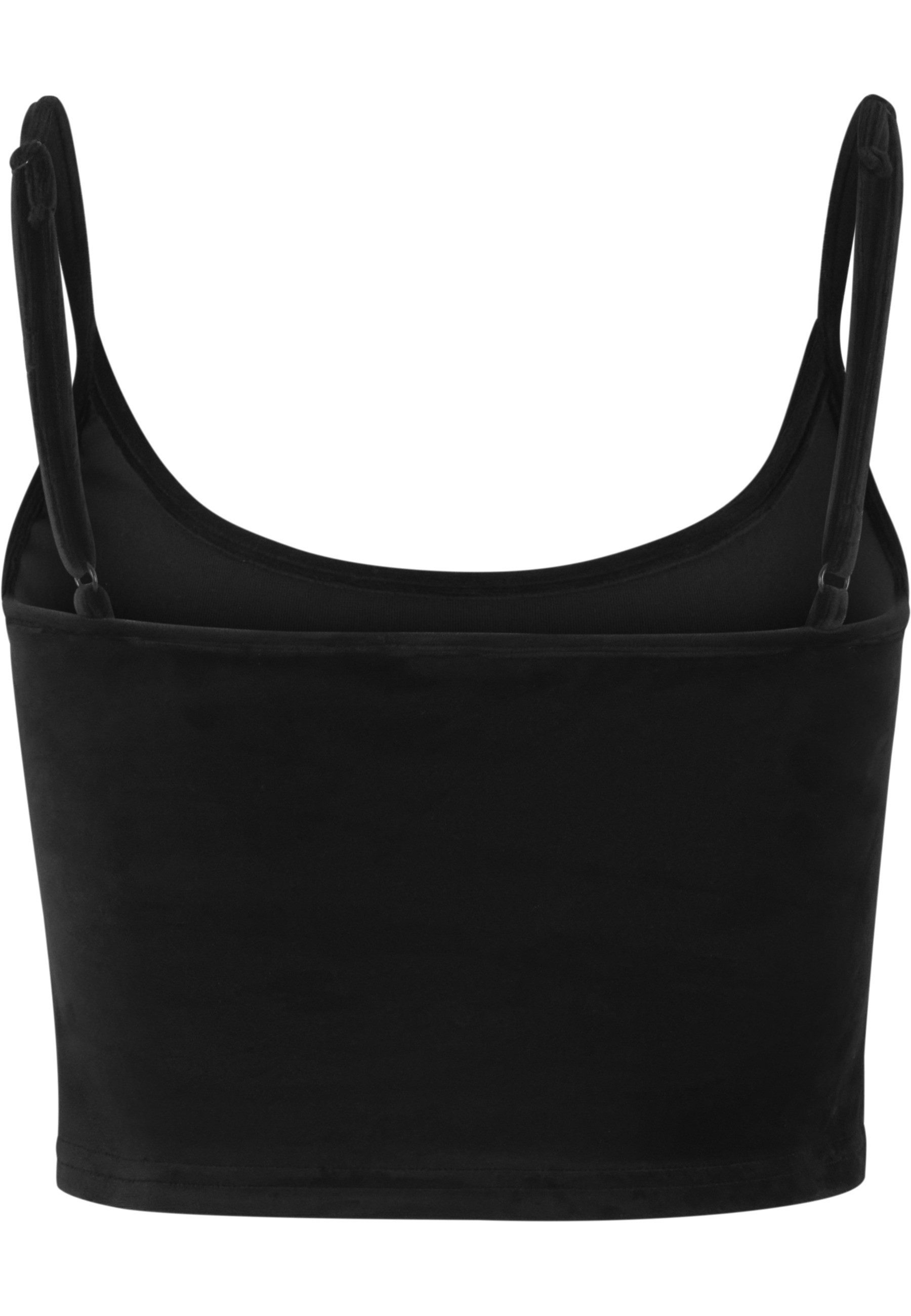 URBAN CLASSICS Muskelshirt Urban Classics Ladies Short Velvet Top (1-tlg)