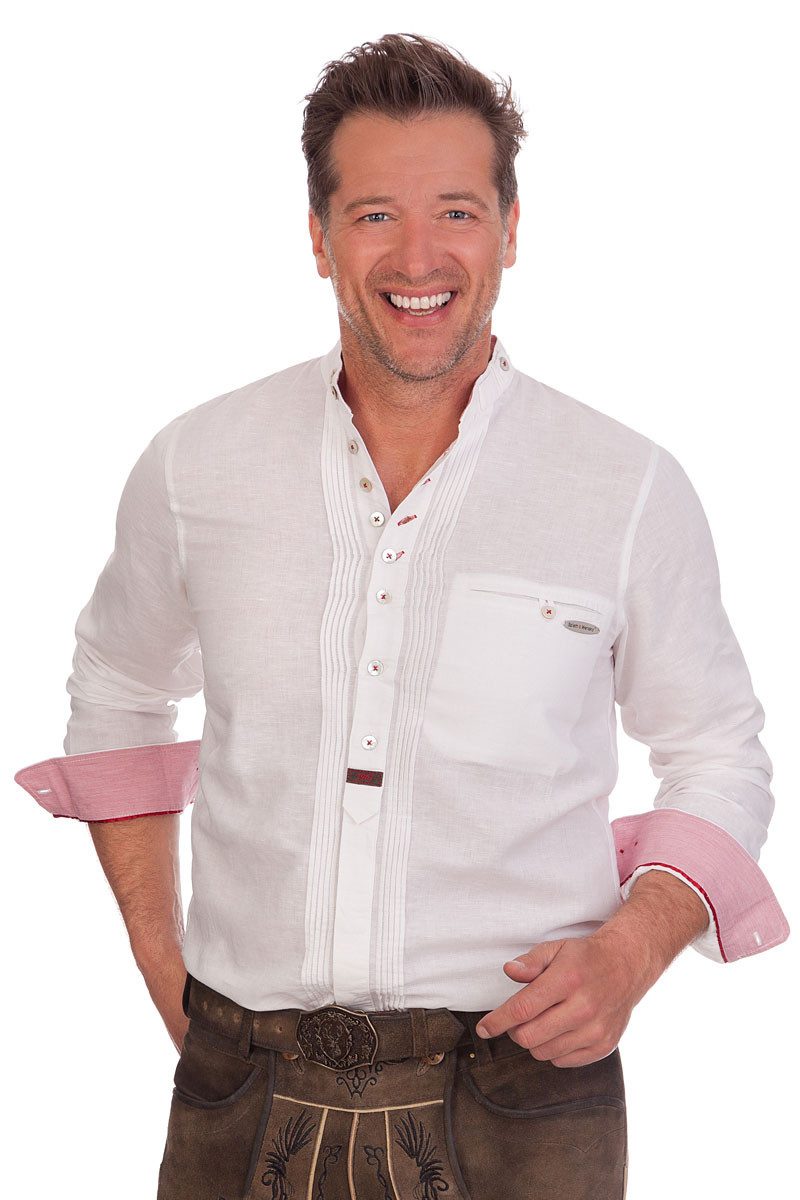 Spieth & Wensky Herren Trachtenhemd Alexander - Streifen Design Mit Hirsch