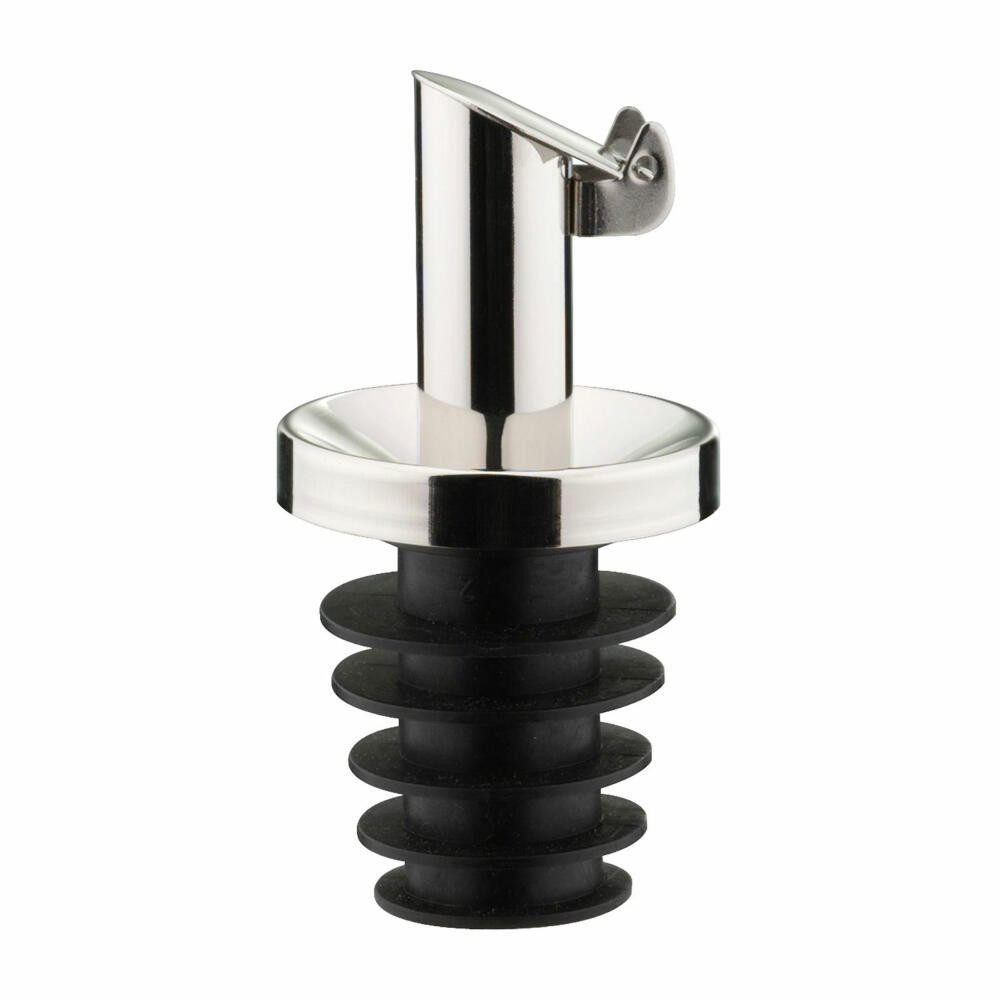 Flaschenausgießer »Inox Öl-Spezial«, PE-Kork, Metallkläppchen