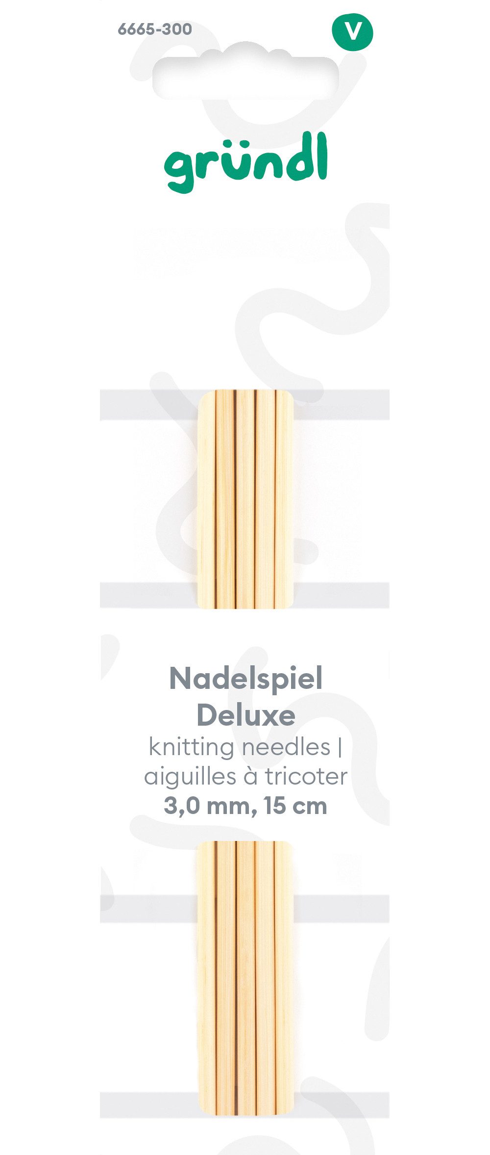 Gründl Stricknadeln Nadelspiel Deluxe, 15 cm