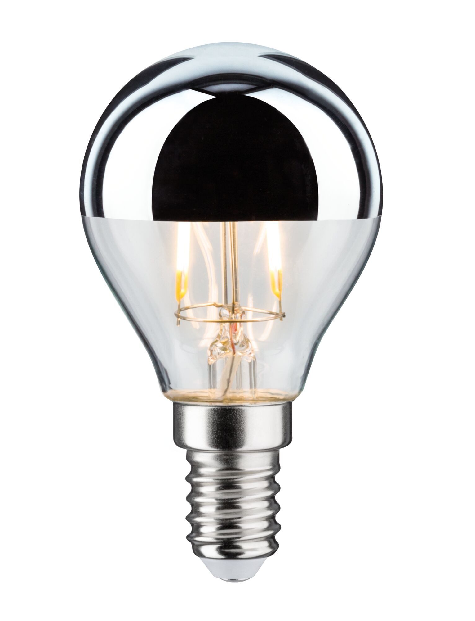 Paulmann LED-Leuchtmittel Tropfen Kopfspiegel 220lm 2700K 2,6W silber 230V, E14, 1 St., Warmweiß