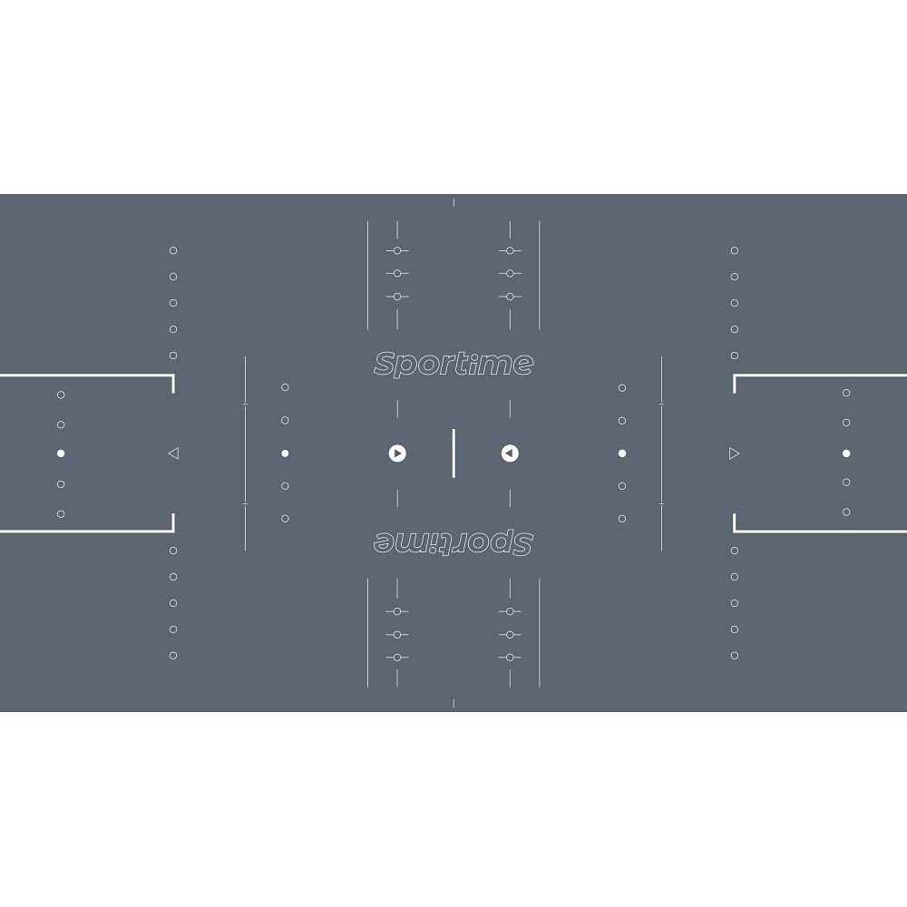 Sportime Kickertisch Tischkicker-Spielfeld (R)Evolution, Unterbrechungsfreies Spiel durch hochgezogene Ecken