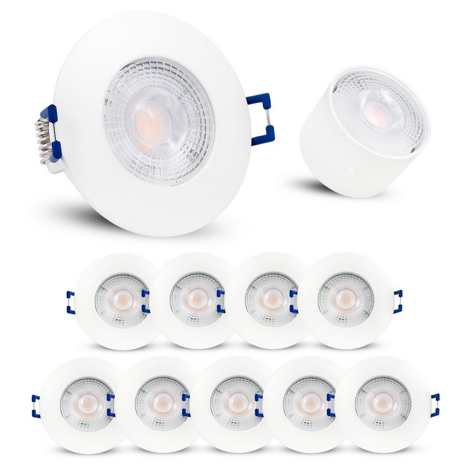 10er LED Einbaustrahler Einbauleuchte Deckenleuchte Einbauspot Lampe Ultraflach