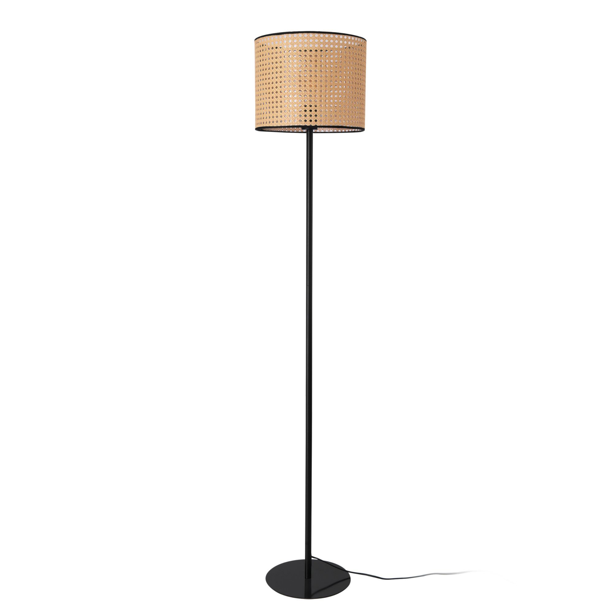lux.pro Stehlampe, »Helens« Rattan-Optik 154cm Schwarz / Beige günstig online kaufen