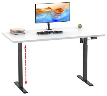 VCM Schreibtisch Höhenverstellbarer Schreibtisch Lona 140x80 sw