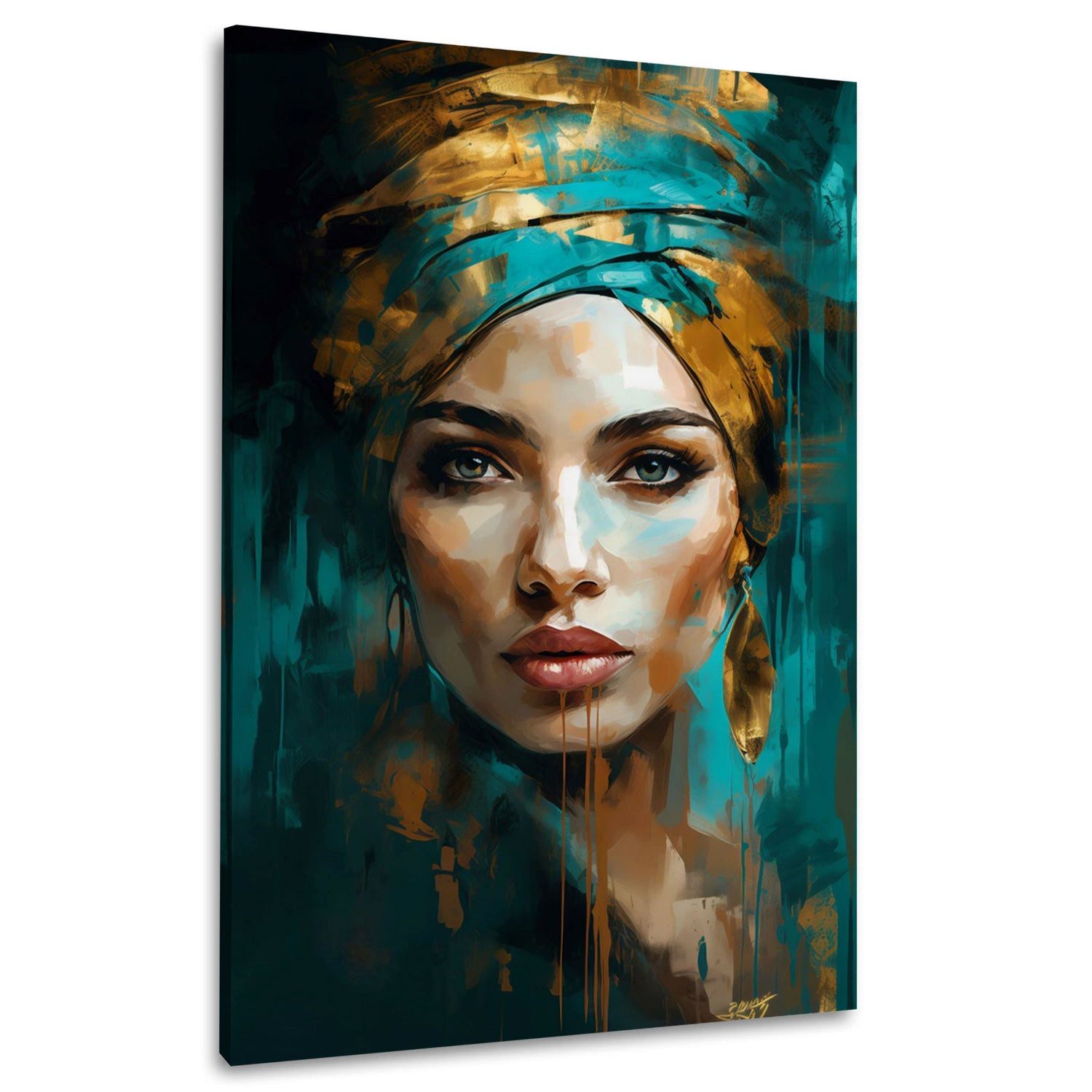 Artedinoi Leinwandbild Frau Porträt abstrakt modern Wandbild Leinwandbild Kunstdruck XL Wandd, Frauenporträt, modern abstrakt
