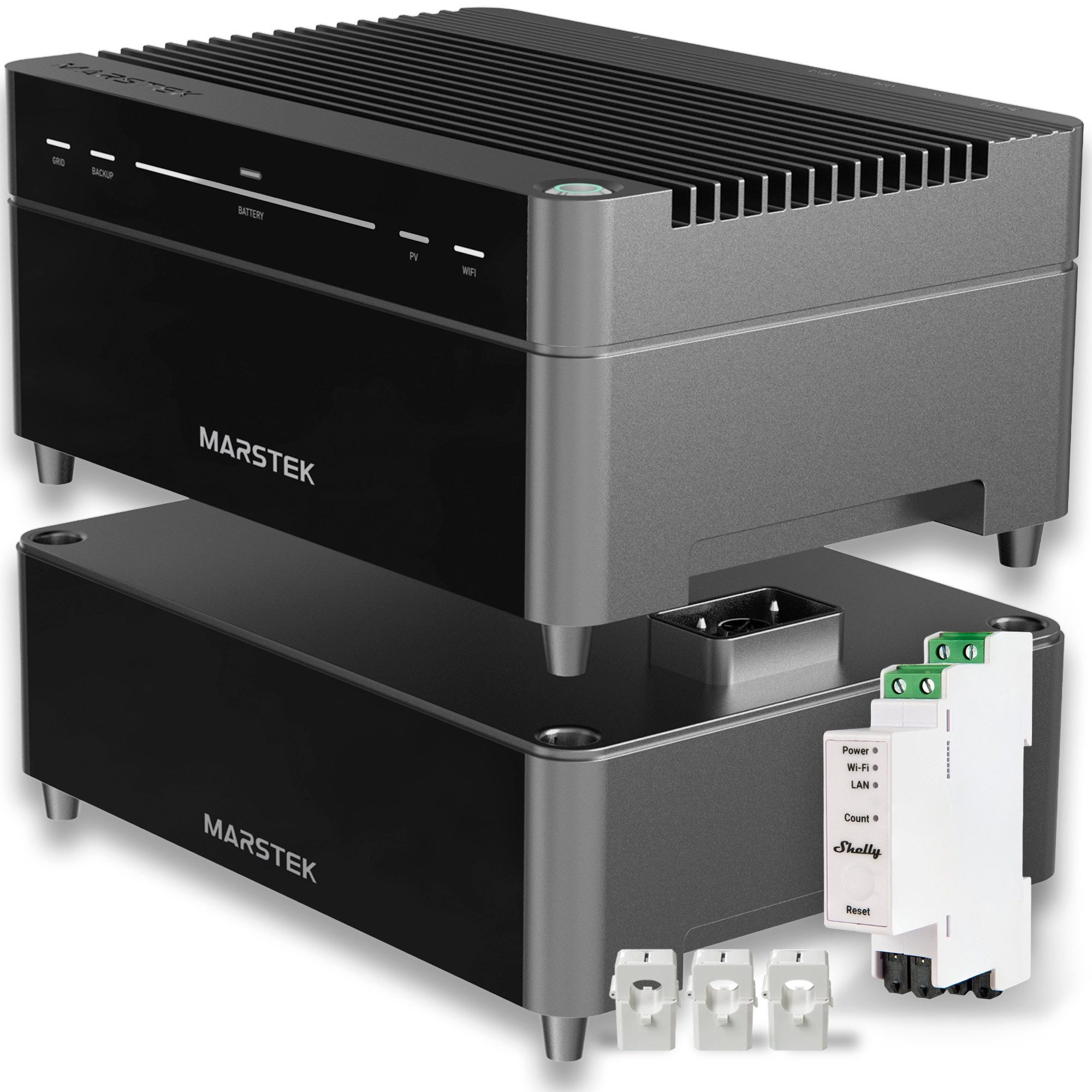 Marstek Venus A 2.12 inkl. Shelly Pro 3EM Stromspeicher Marstek Venus A Energiespeicher 41406 mAh, mit KI-Optimierung, Notstrom und Shelly Smart Meter