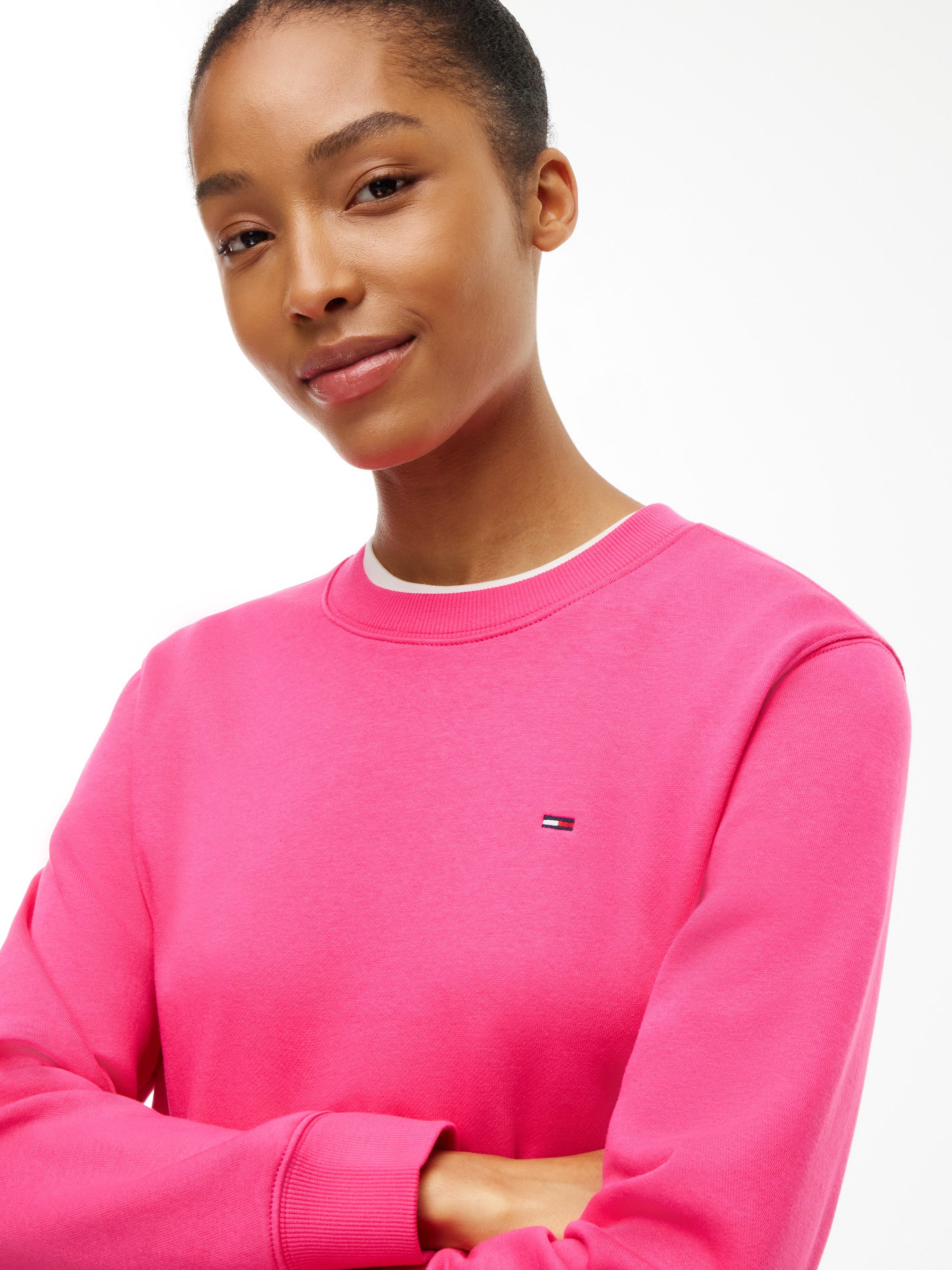 Tommy Jeans Sweatshirt TJW REG S FLAG CREW Baumwollmischung
