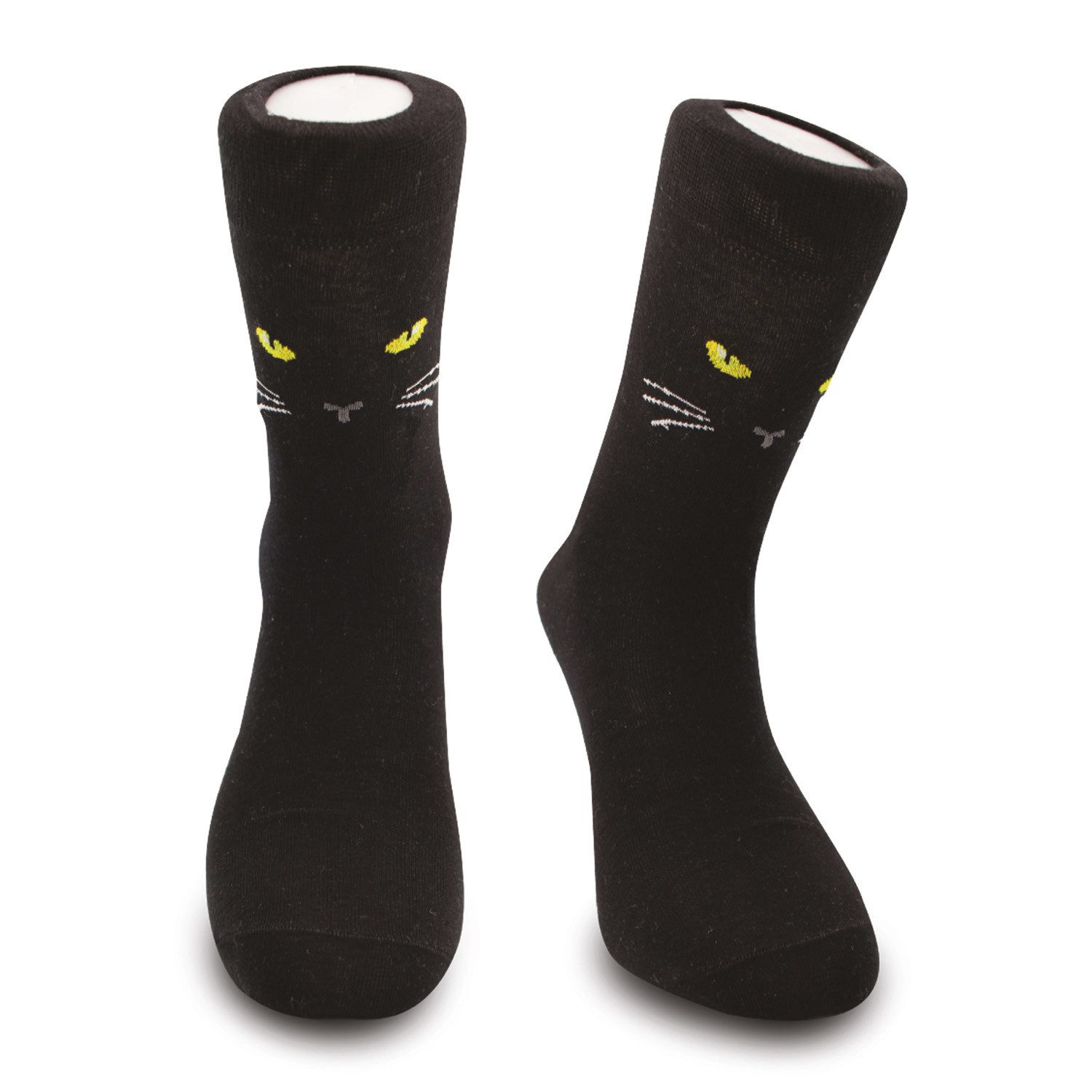 Freizeitsocken Schwarze Katze Socken in 36-40 im Paar