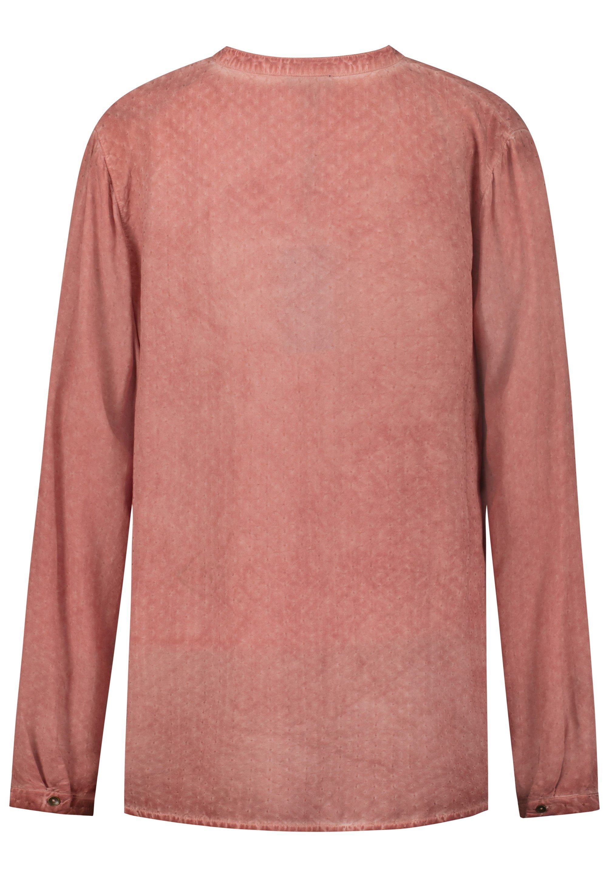 October Klassische modischem Tunika-Ausschnitt Bluse mit rosa