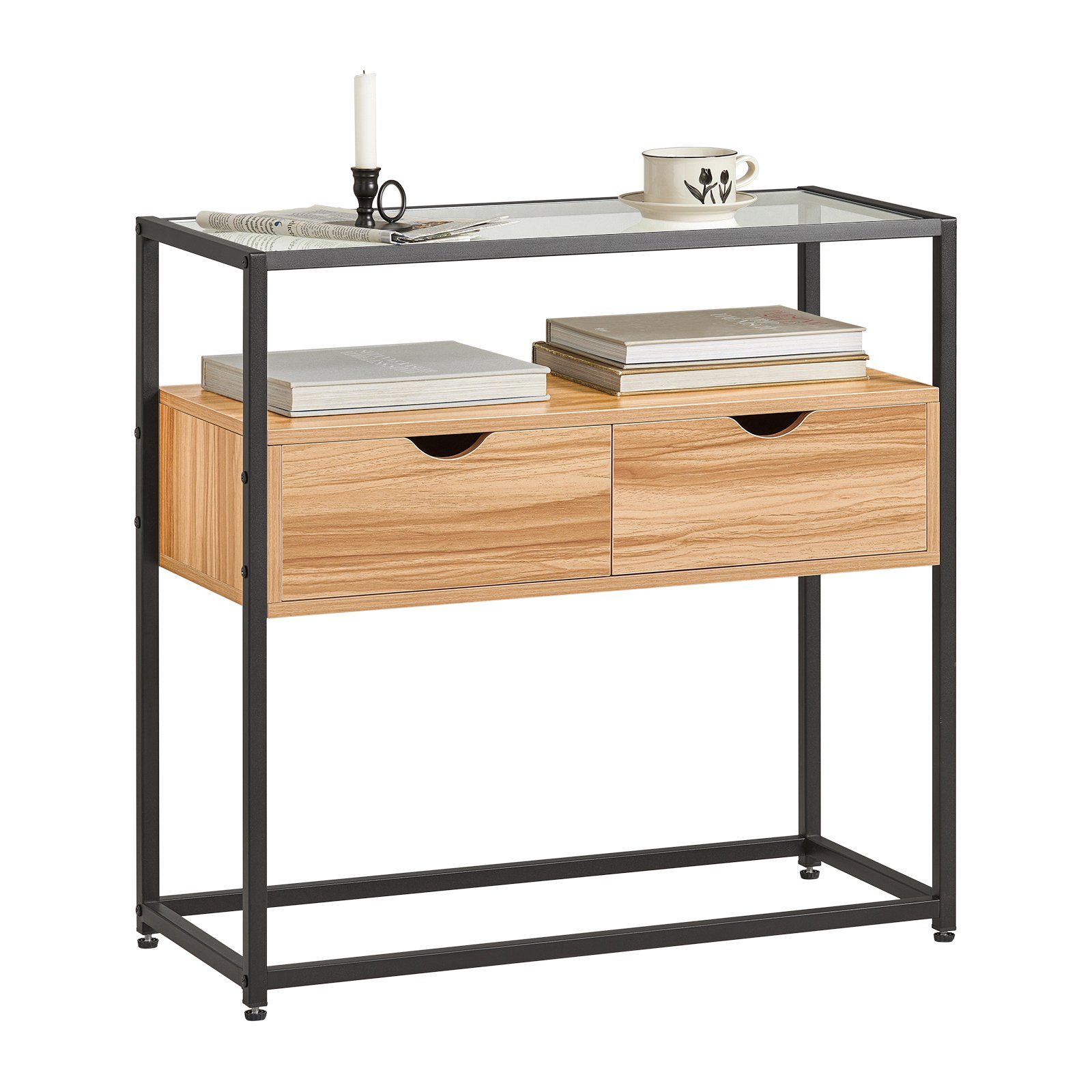 SoBuy Konsolentisch FSB54, schmal Flurtisch Sideboard Beistelltisch Sofatisch Dekotisch
