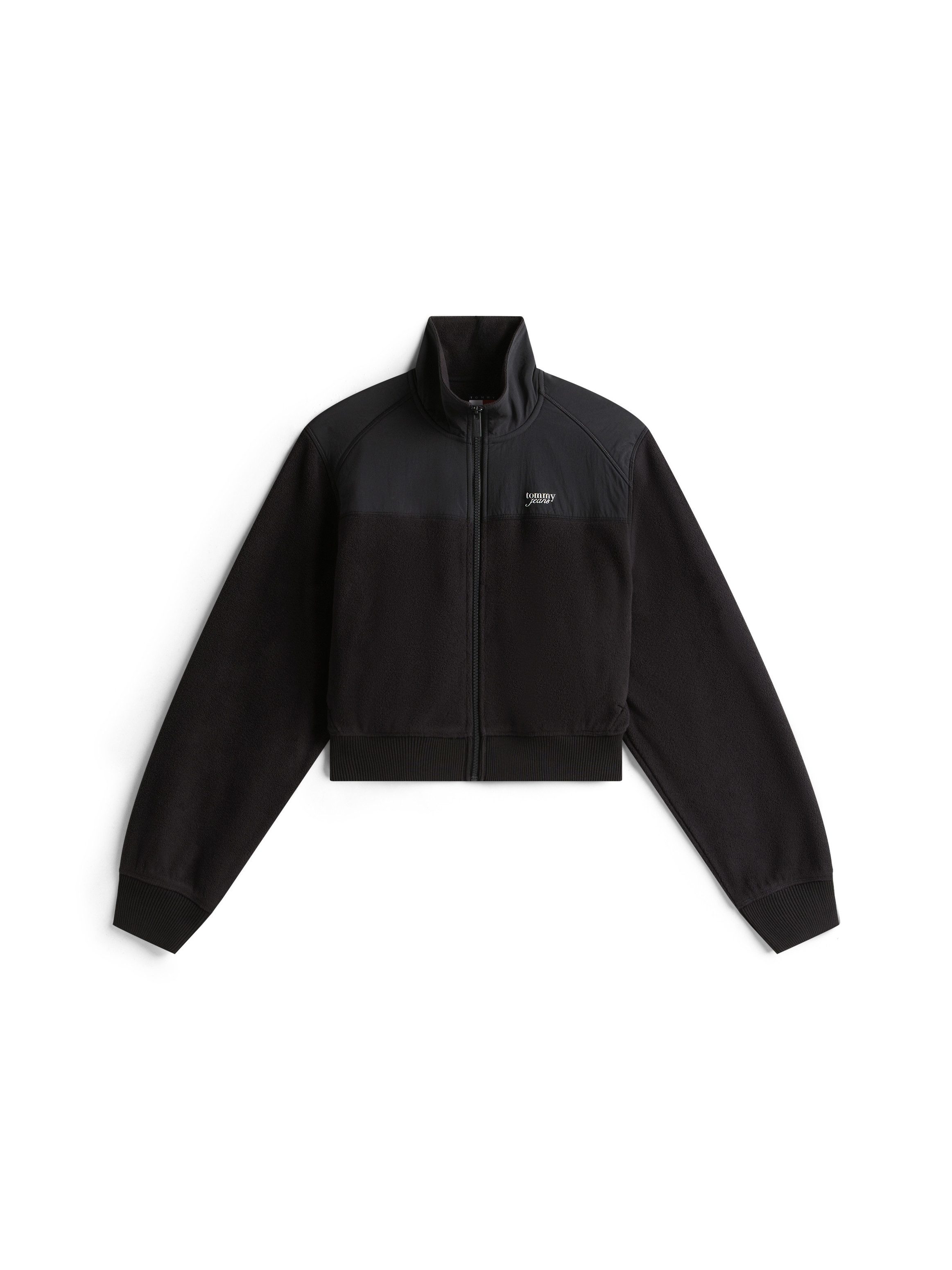 Tommy Jeans Sweatjacke TJW FABRIC MIX FLEECE ZIP THRU aus weicher Fleece Qualität