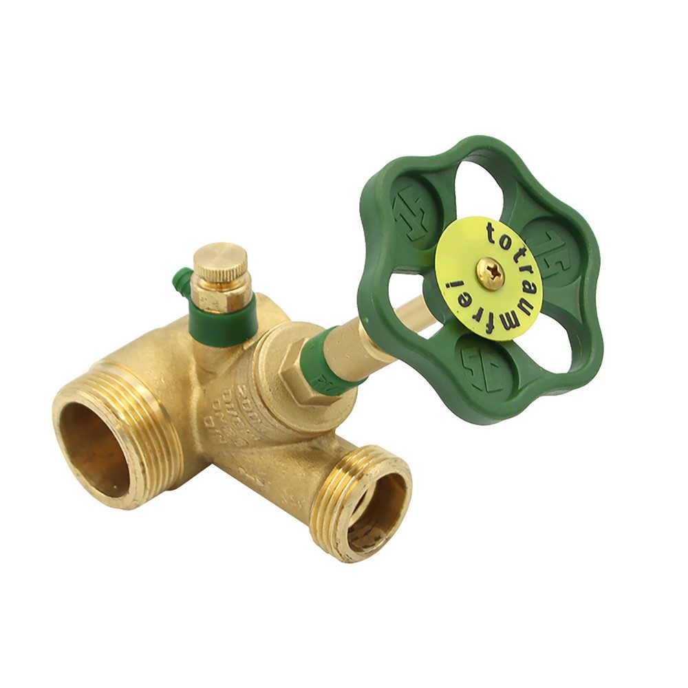 Schlösser Absperrventil Abzweig T-Ventil KFR DN 20 mit steigende Spindel 1" x 1"