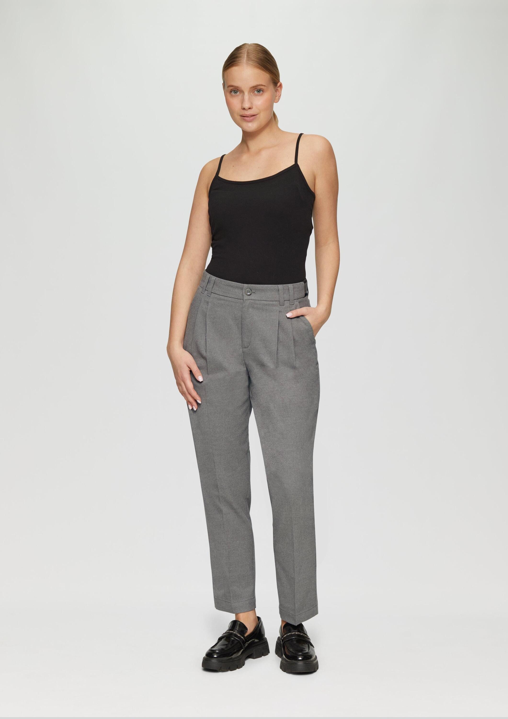 s.Oliver 7/8-Hose Hose Twill-Hose mit Bundfalte günstig online kaufen