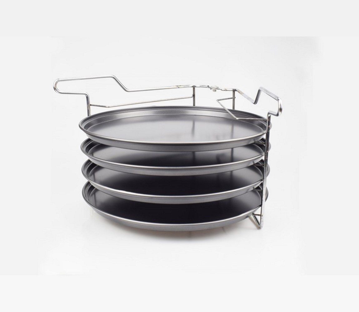 Michelino Pizzablech 5-tlg. XL Pizza Backset Backblech Pizzableck Pizza, Blech