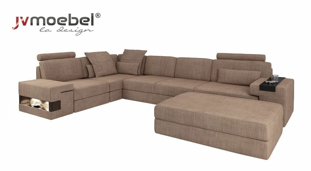 JVmoebel Ecksofa, Wohnlandschaft Ecksofa L-Form Sofa Design Textil Couch Modern Set