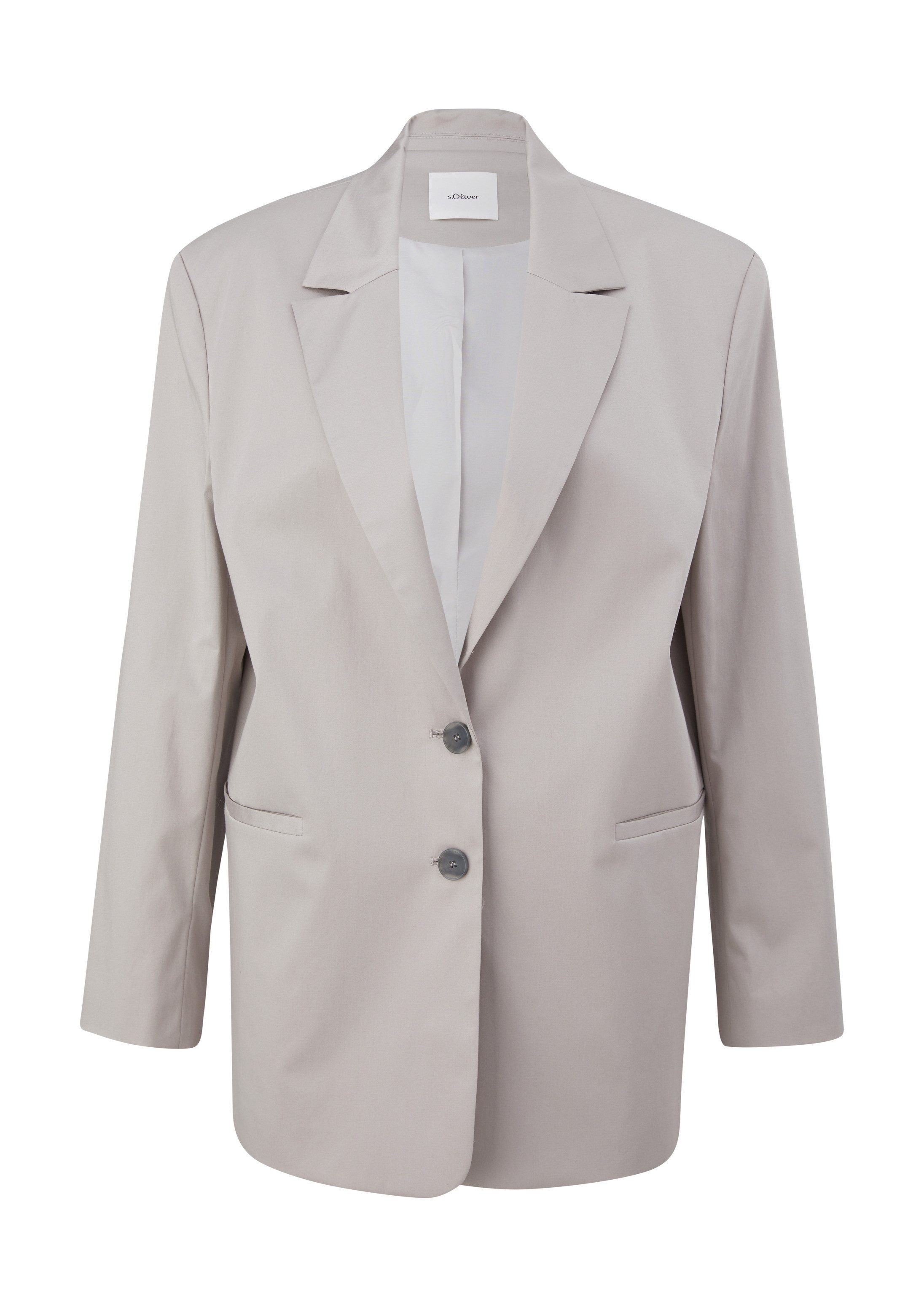 s.Oliver Jackenblazer Indoor-Blazer Blazer aus Baumwollstretch