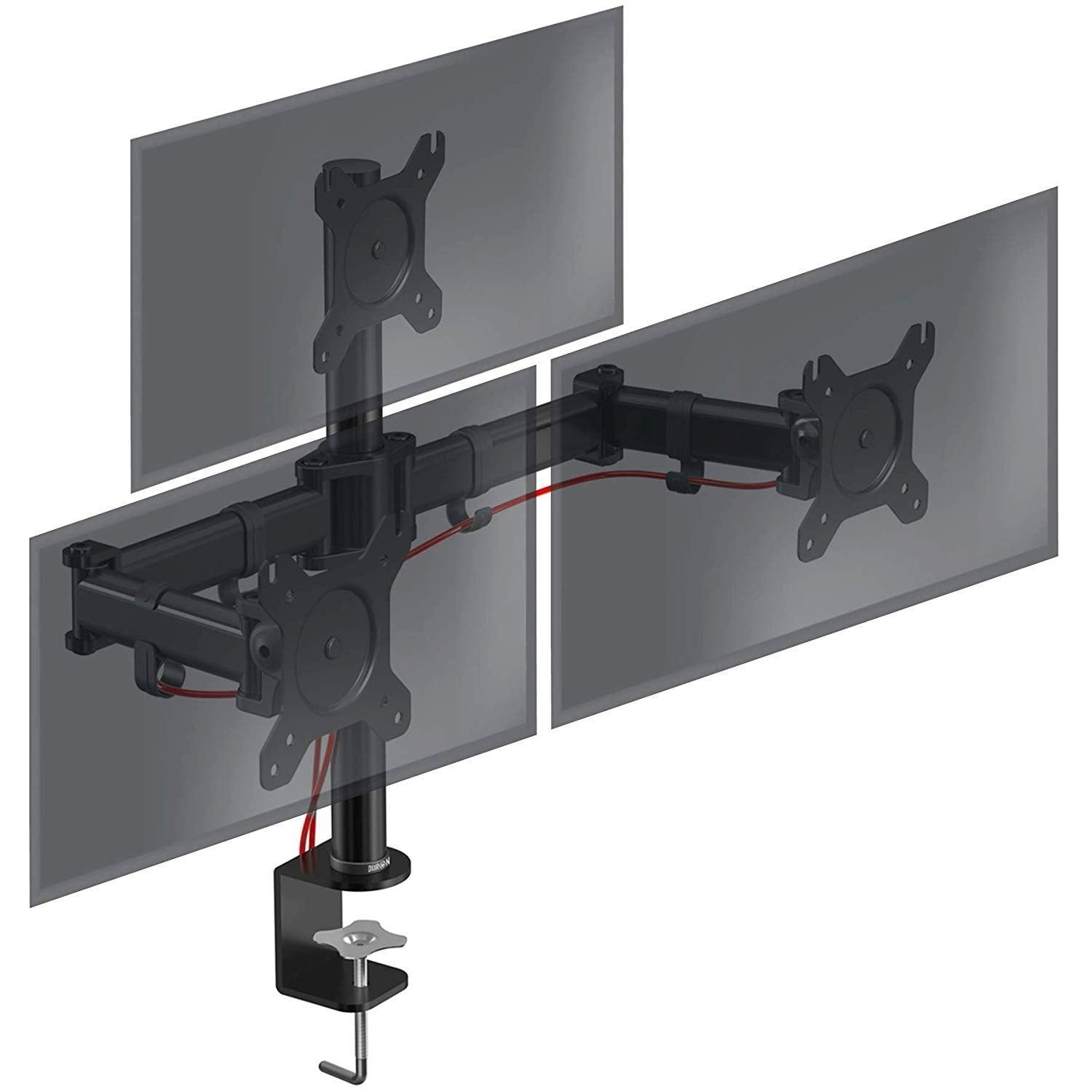 Duronic Monitorständer, (DM253 Monitorarm, Monitor Halterung 3 Bildschirme bis 27" Zoll)
