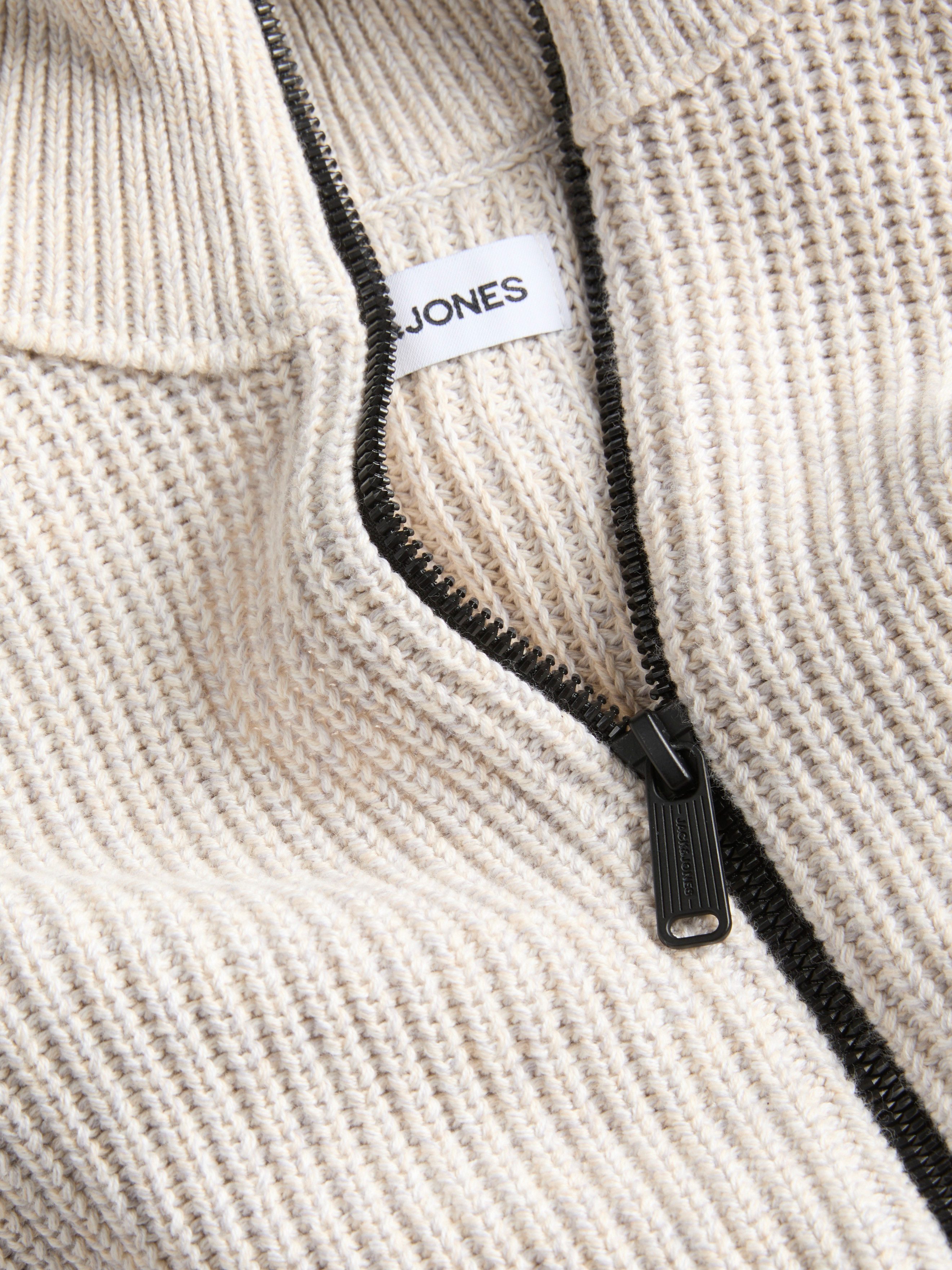 Jack & Jones Strickjacke JJCLEVELAND KNIT ZIP CARDIGAN Baumwolle, regular Fit – Bild 4 von 4