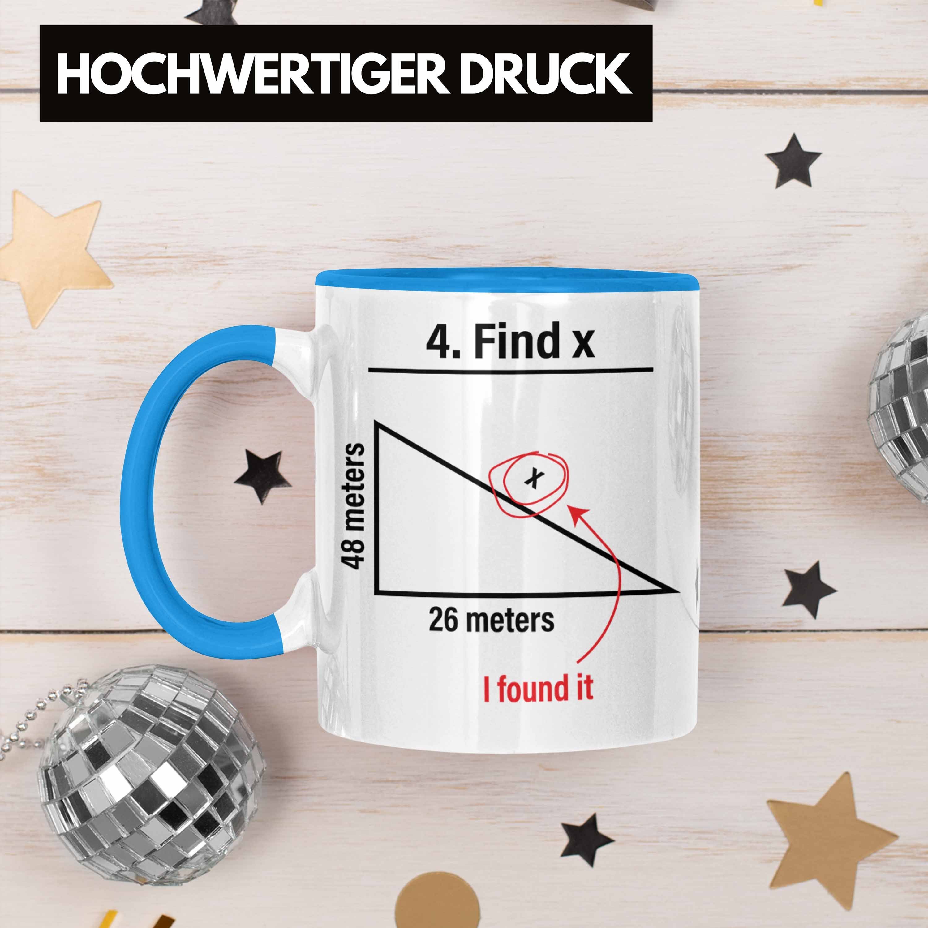 Trendation Tasse Lustig Geschenkidee Lustige - Mathe X Mathematiker Tasse Mathestudent Trendation Blau Spruch Find