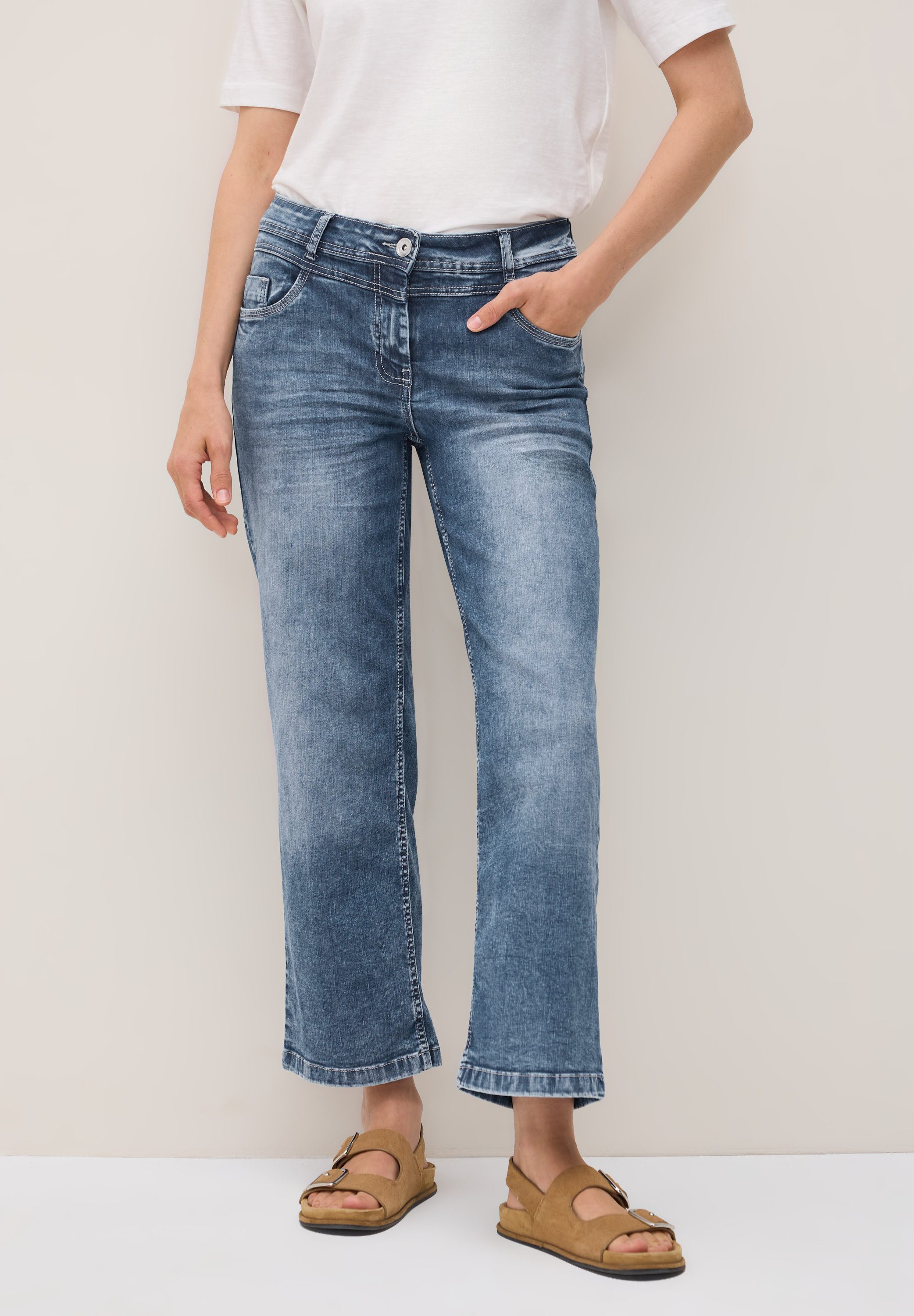 STREET ONE Loose-fit-Jeans High Waist günstig online kaufen