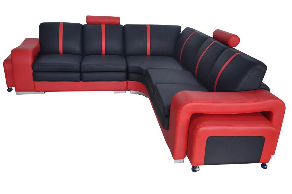 Xlmoebel Ecksofa Moderne Eckcouch mit USB-Anschluss und hohem Sitzkomfort, Hergestellt in Europa