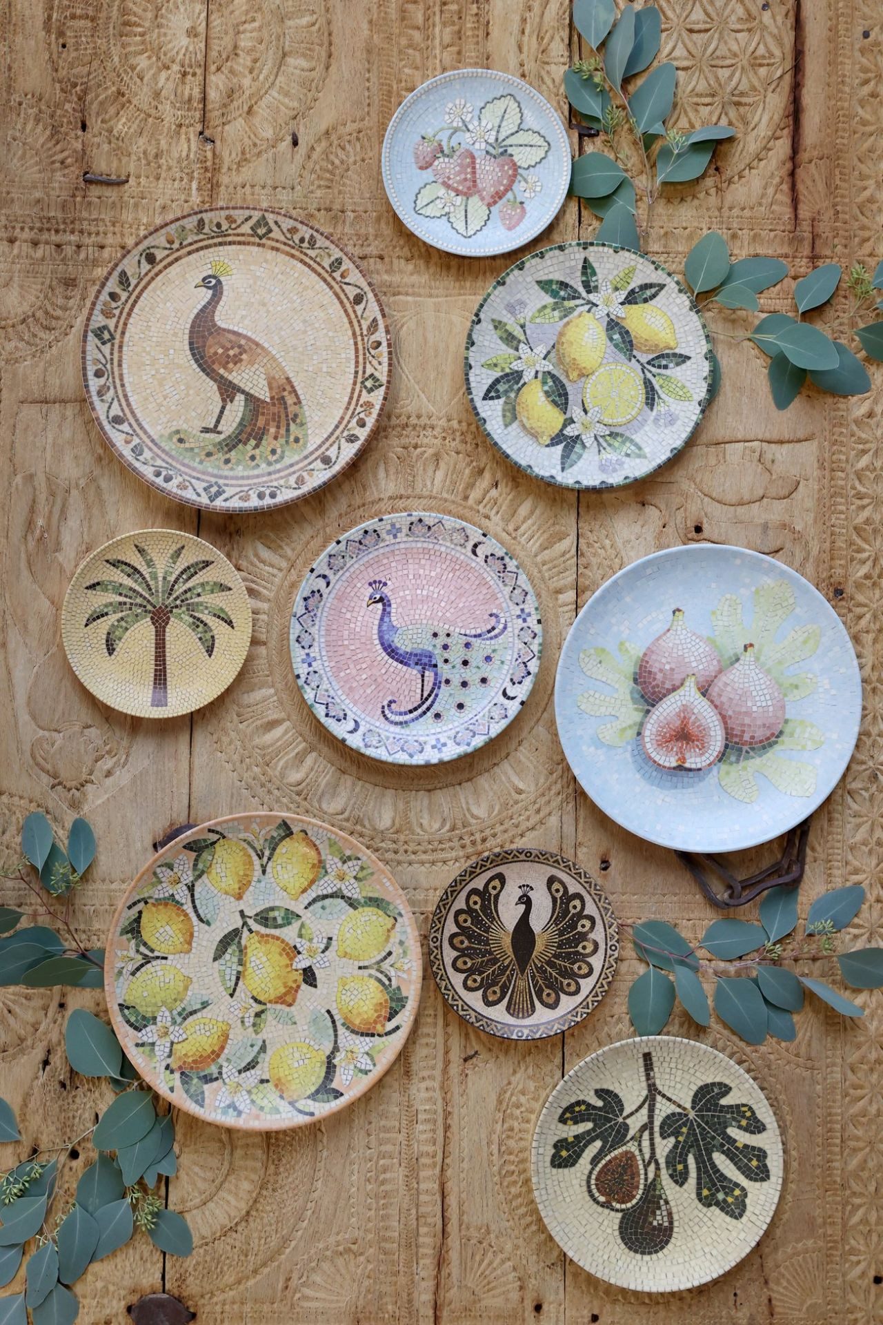 Chic Antique Teller Mediterranes Mosaik, Feigen 26,5 cm