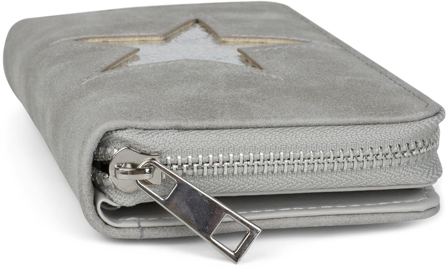 styleBREAKER Geldbörse Geldbörse mit Stern Cutout (1-tlg) günstig online kaufen