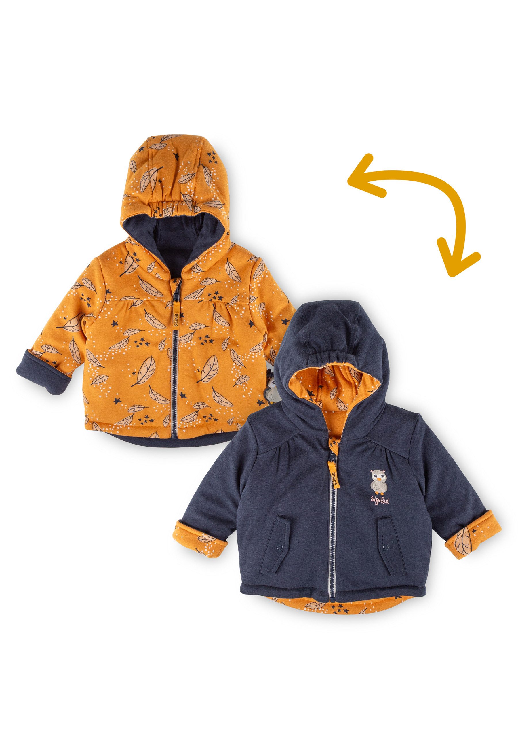 Sigikid Wendejacke Wendejacke wattiert Magic Owl für Babys Mädchen (1-St)