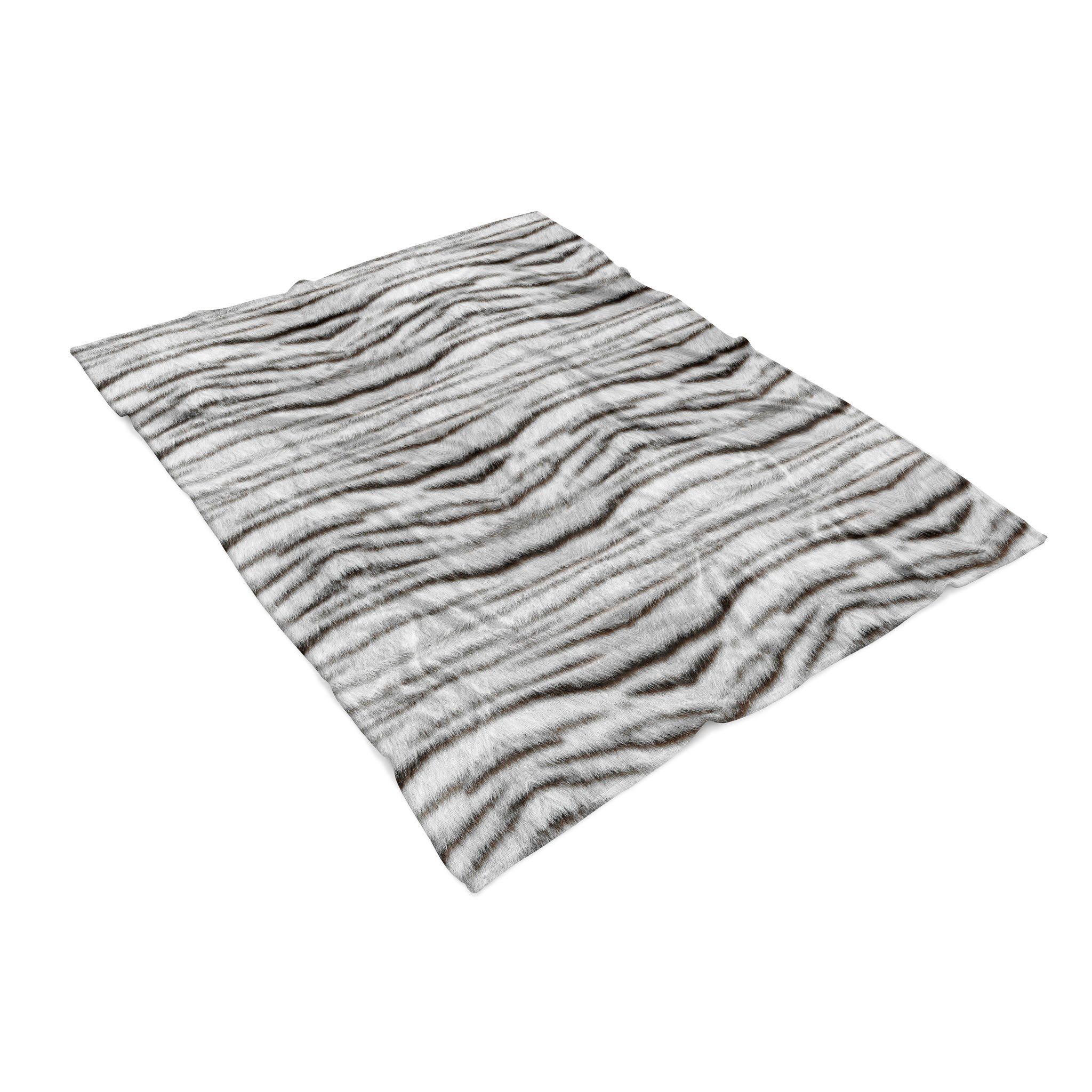Wohndecke Siberian White Tijger Plaid 140x200 Grey 140x200, Heckett and Lane, Tagesdecke Kuscheldecke Schmusedecke