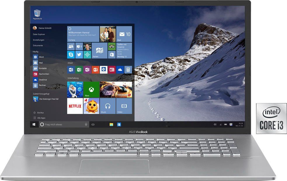 Asus VivoBook 17 Notebook (43,94 cm/17,3 Zoll, Intel Core i3, UHD ...