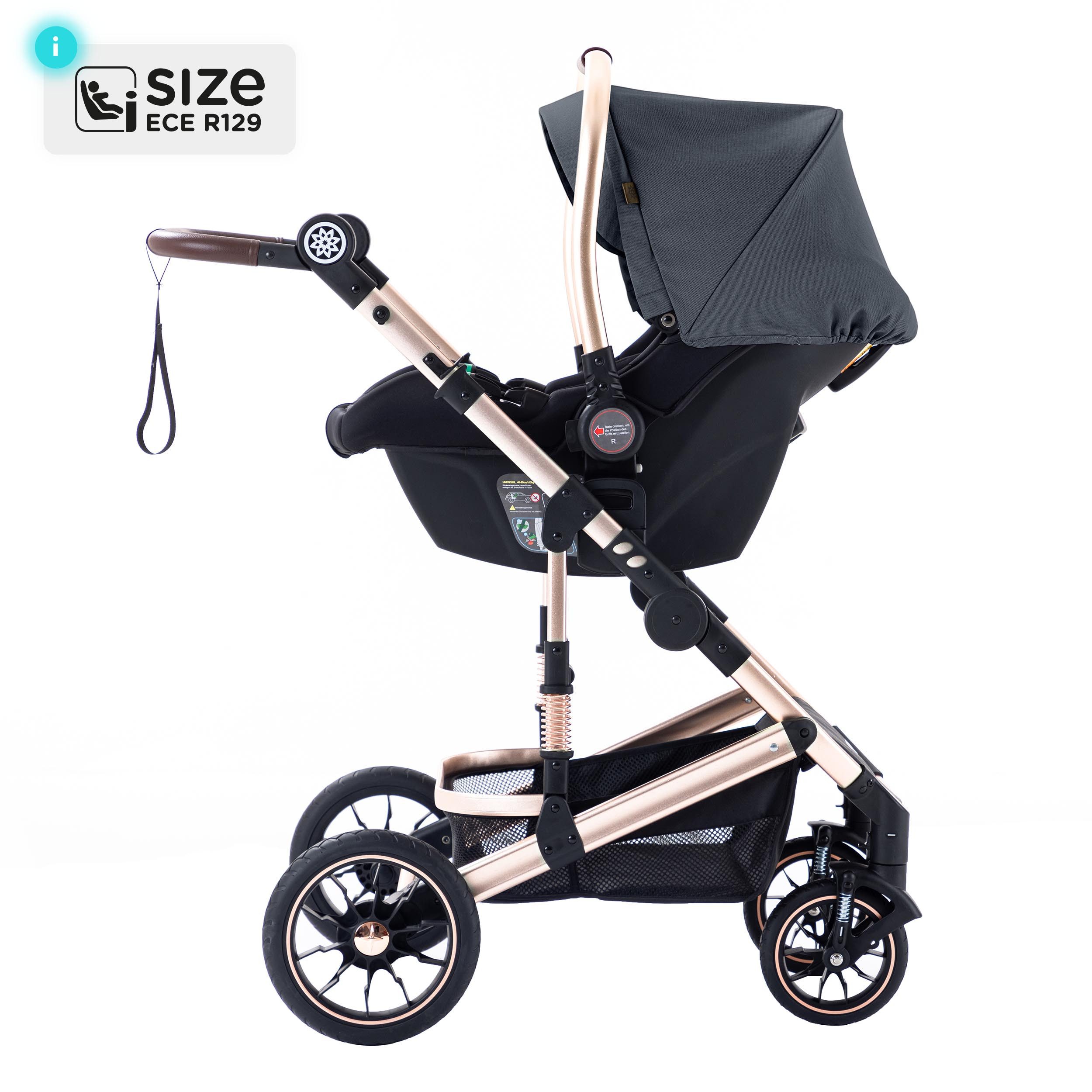 Daliya® Babyschale NEOMOVE i-Size Auto-Kindersitz für Babys – für NEOMOVE Kinderwagen, ab: ab Geburt, bis: 1,5 Jahre, ab: 40 cm, bis: 87 cm, i-Size Kindersitz f – Bild 2 von 3