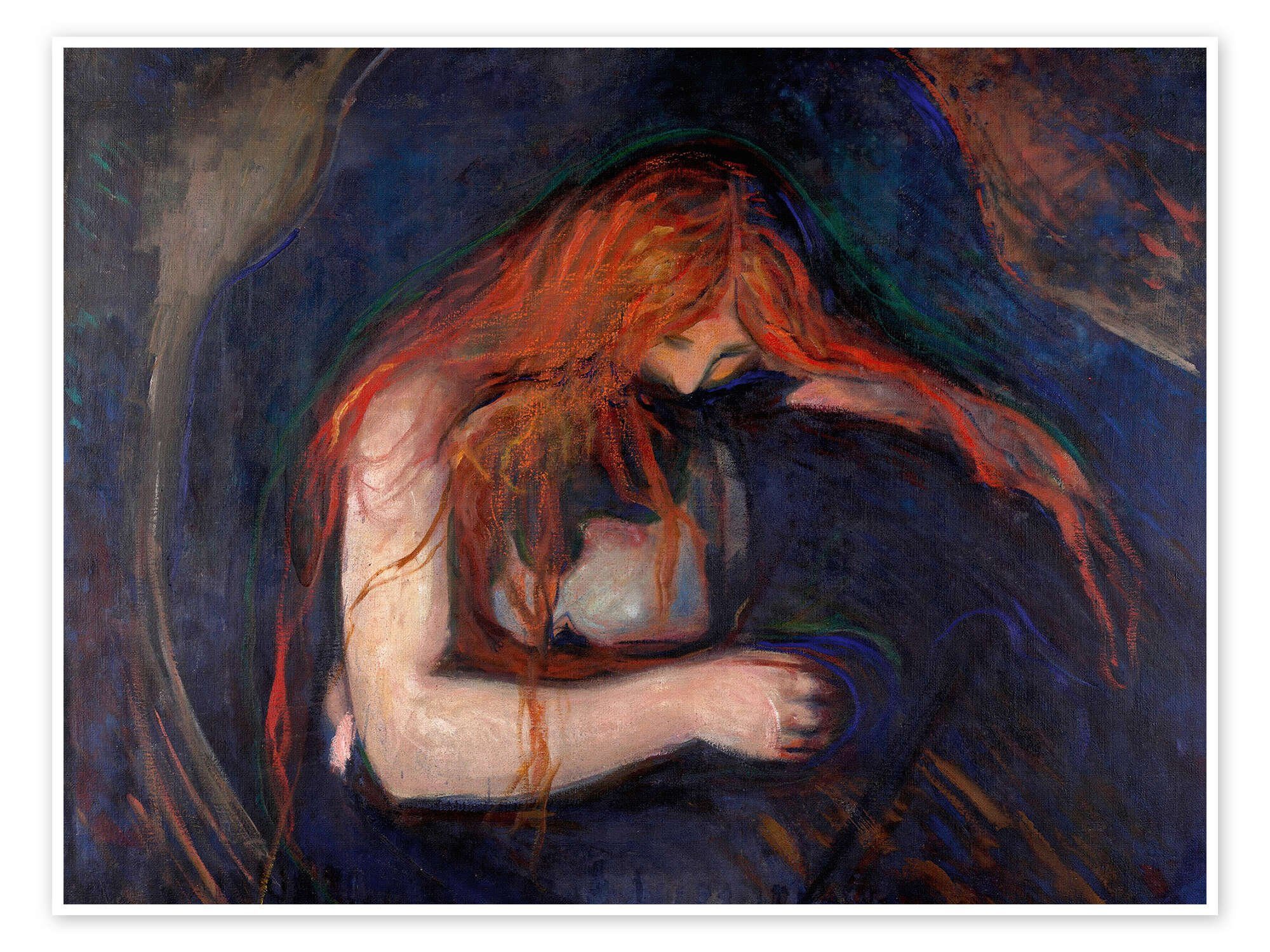 Posterlounge Wandbild Vampir, Edvard Munch, erhältlich als Poster, Leinwandbild, Wandsticker oder Acrylglasbild