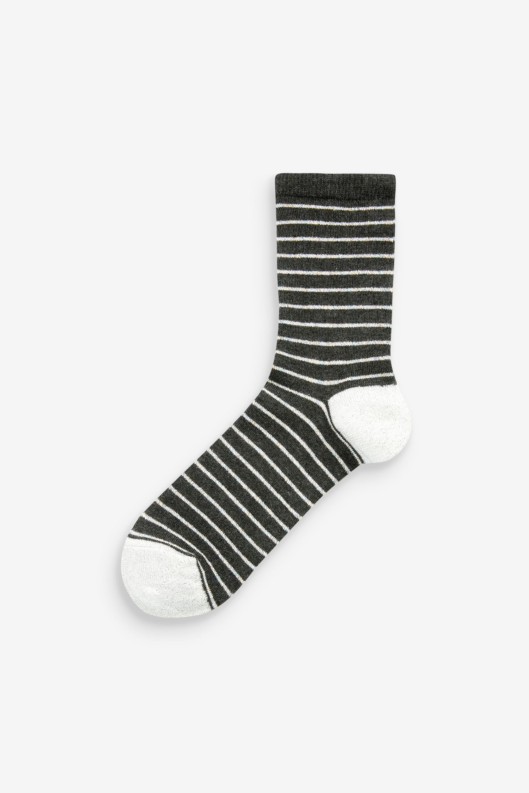 Punkten Kurzsocken und mit Next (1-Paar) Streifen 5er-Pack Glitzer-Söckchen