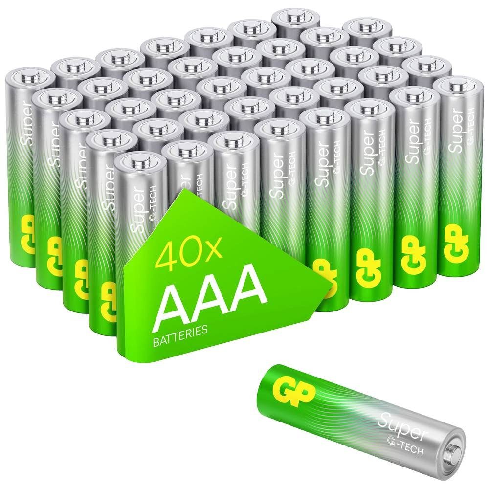 Gp Alkaline Batterien AAA Micro, LR03, 1.5V, mit neuer G-Tech Batterie