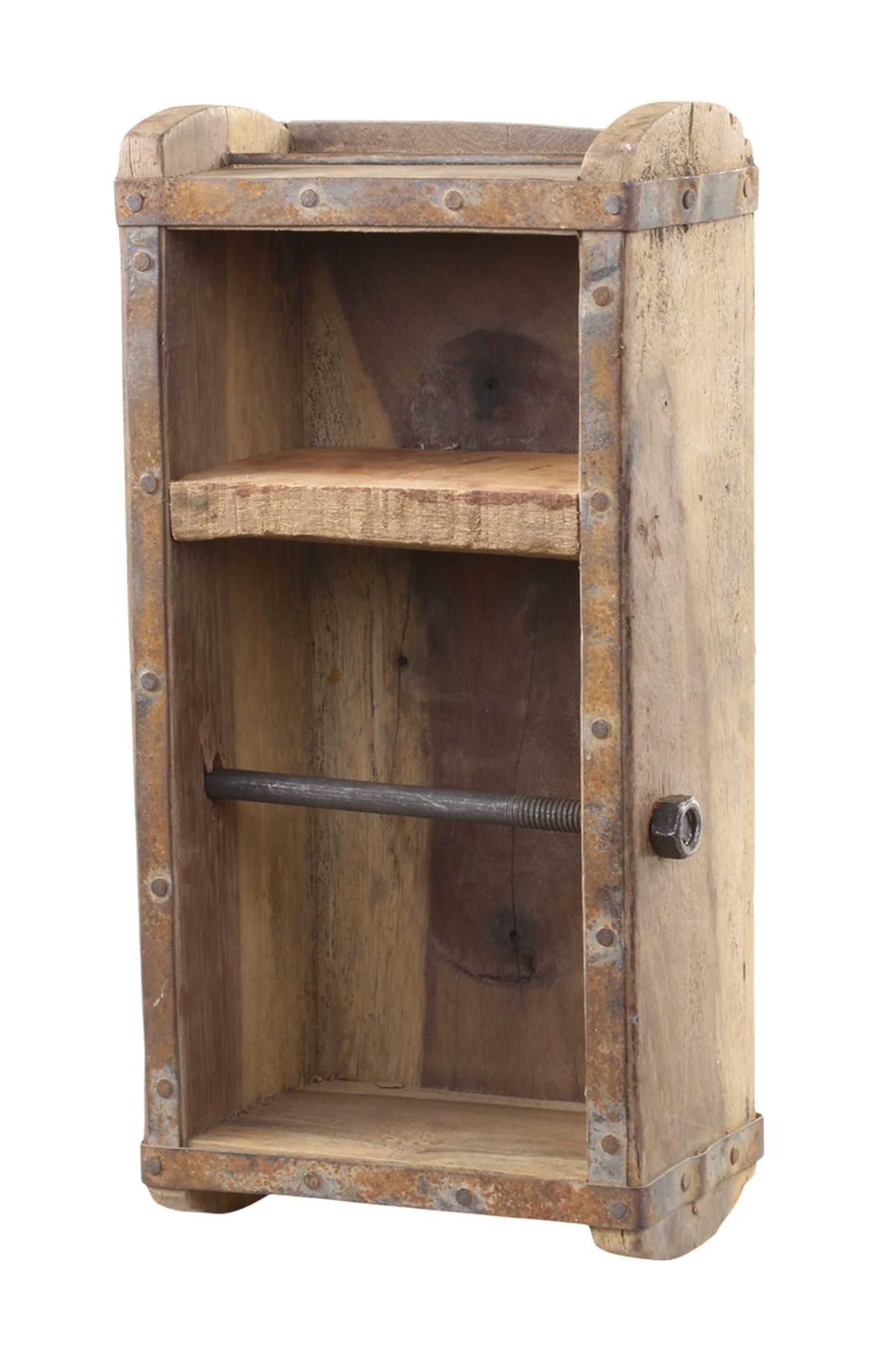 Chic Antique Toilettenpapierhalter Ziegelform Toilettenpapierhalter WC Rollenhalter Wand Holz Chic