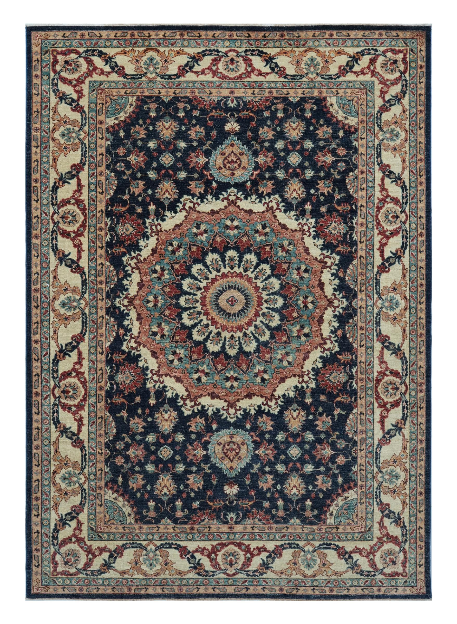 Nain Trading Orientteppich Ziegler Farahan 209x291 Handgeknüpfter Orientteppich, rechteckig, Höhe: 6 mm