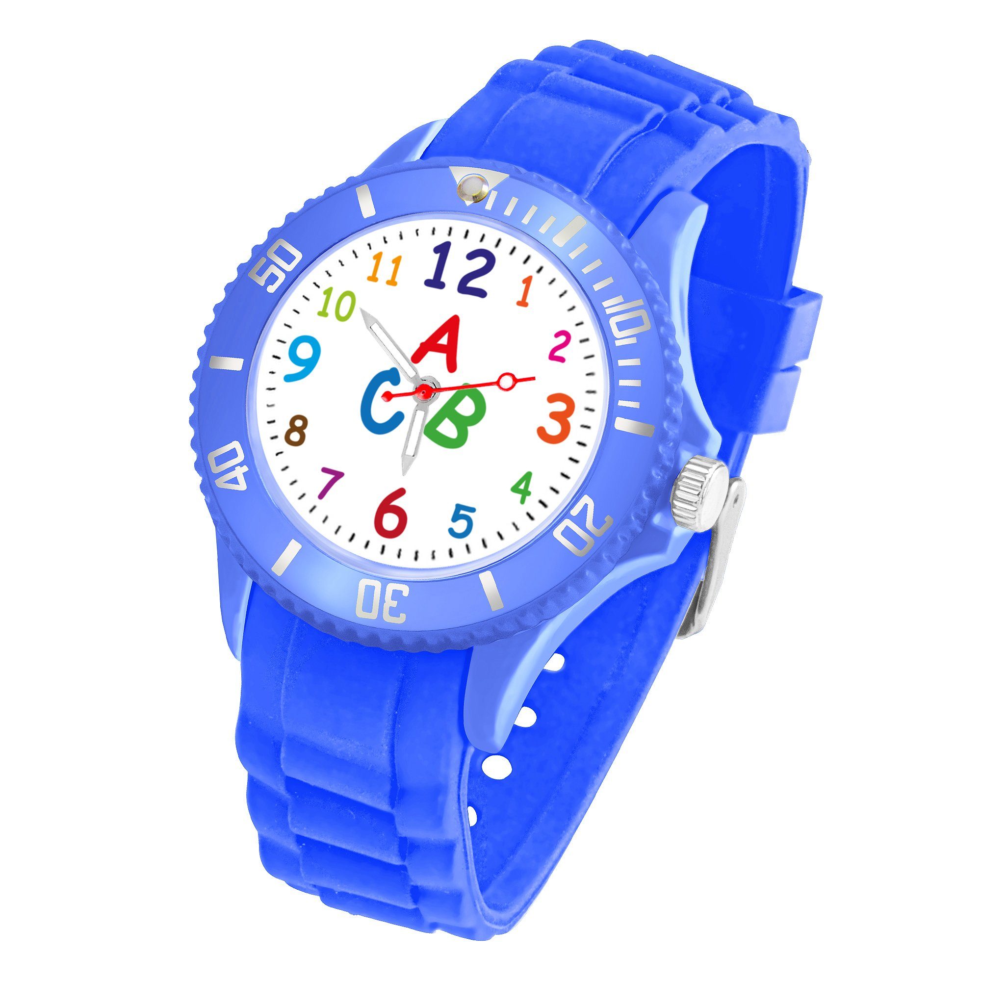 Quarzuhr Kinder Armbanduhr Silikon Lernuhr Zahlen Uhr Bunt