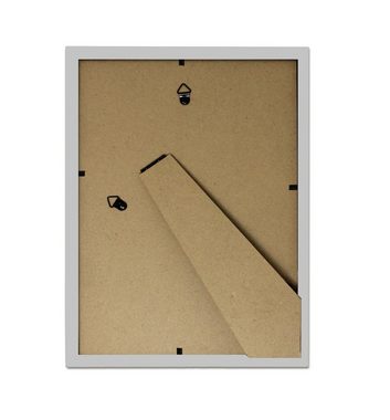 Close Up Bilderrahmen Posterrahmen 14,8 x 21 cm 4er Set (DIN A5) Holzdekor silber