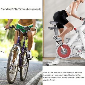 HEYHIPPO Fahrradpedale Fahrradpedale mit Zehenklammern und Riemen (für Outdoor-Fahrräder und stationäre Fahrräder für den Innenbereich)