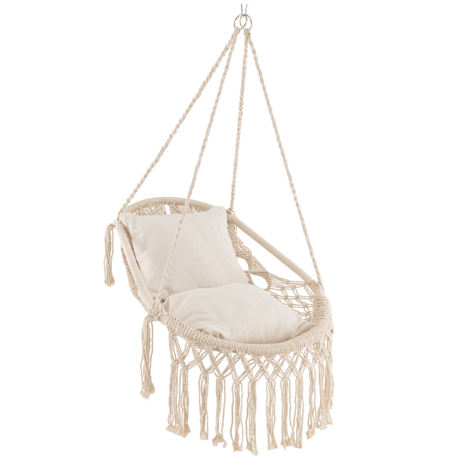 COSTWAY Hängesessel, Hängestuhl mit 2 Kissen, bis 150 kg günstig online kaufen